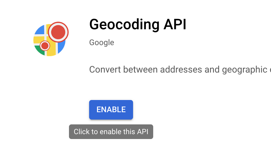 Enable Geocoding API