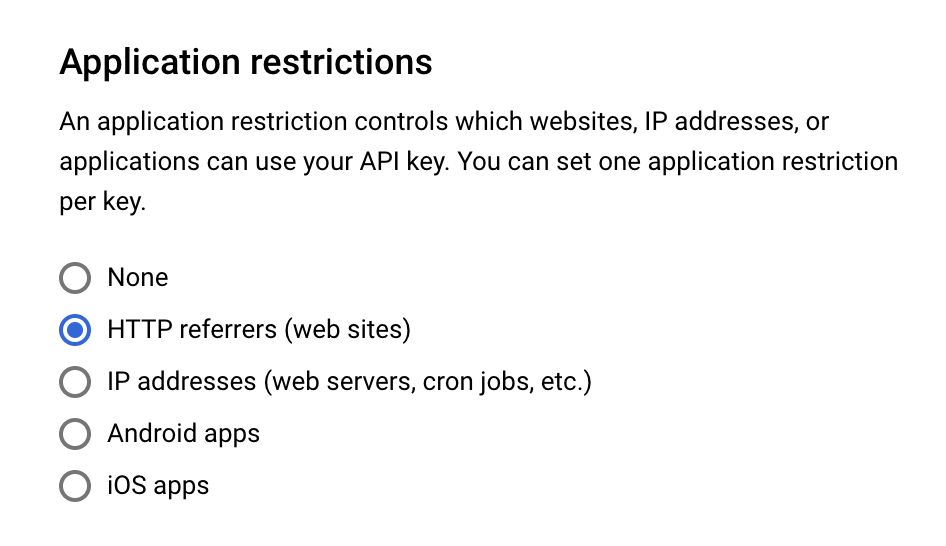 Google Maps API Restrictions