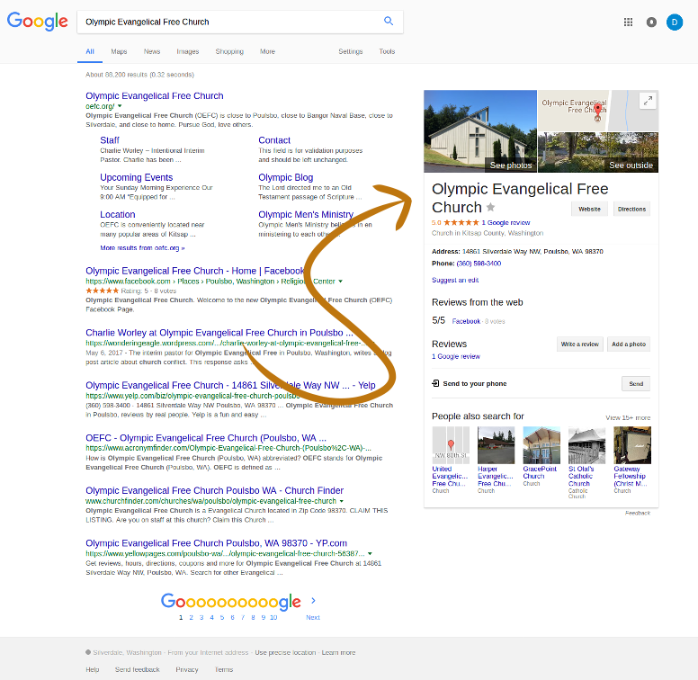 Google My Business Church Listing